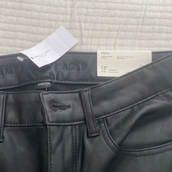 American Eagle Vegan Leather High Rise Jegging NWT - Picture 3 of 4